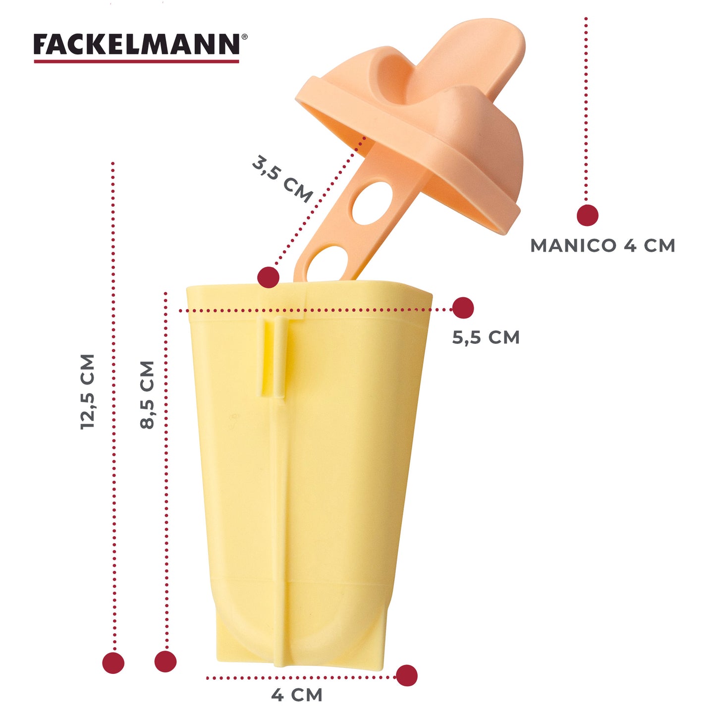 Forma ghiaccioli in plastica giallo e pompelmo 5pz, Linea Summer Party