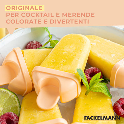 Forma ghiaccioli in plastica giallo e pompelmo 5pz, Linea Summer Party