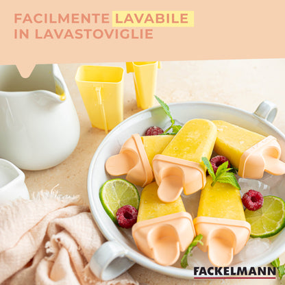Forma ghiaccioli in plastica giallo e pompelmo 5pz, Linea Summer Party
