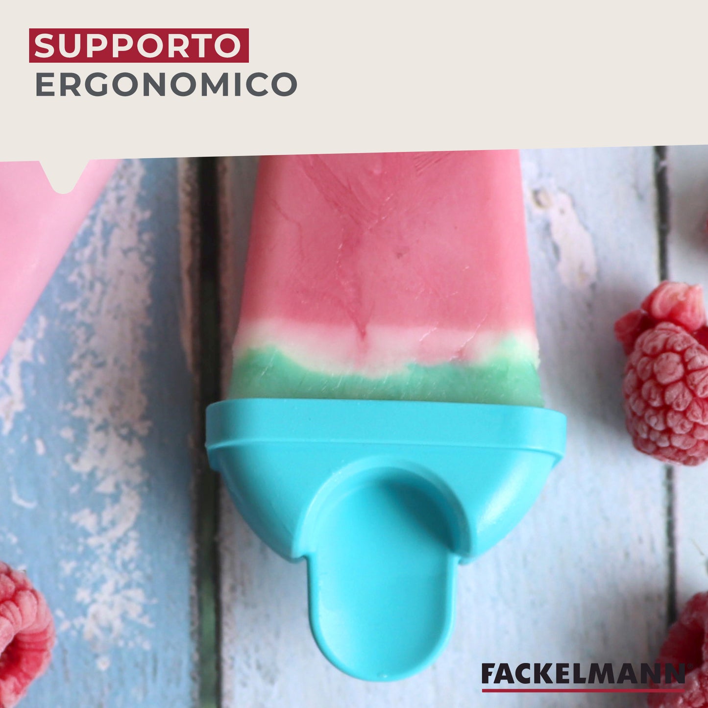 Forma ghiaccioli grandi in plastica, vari colori 5pz