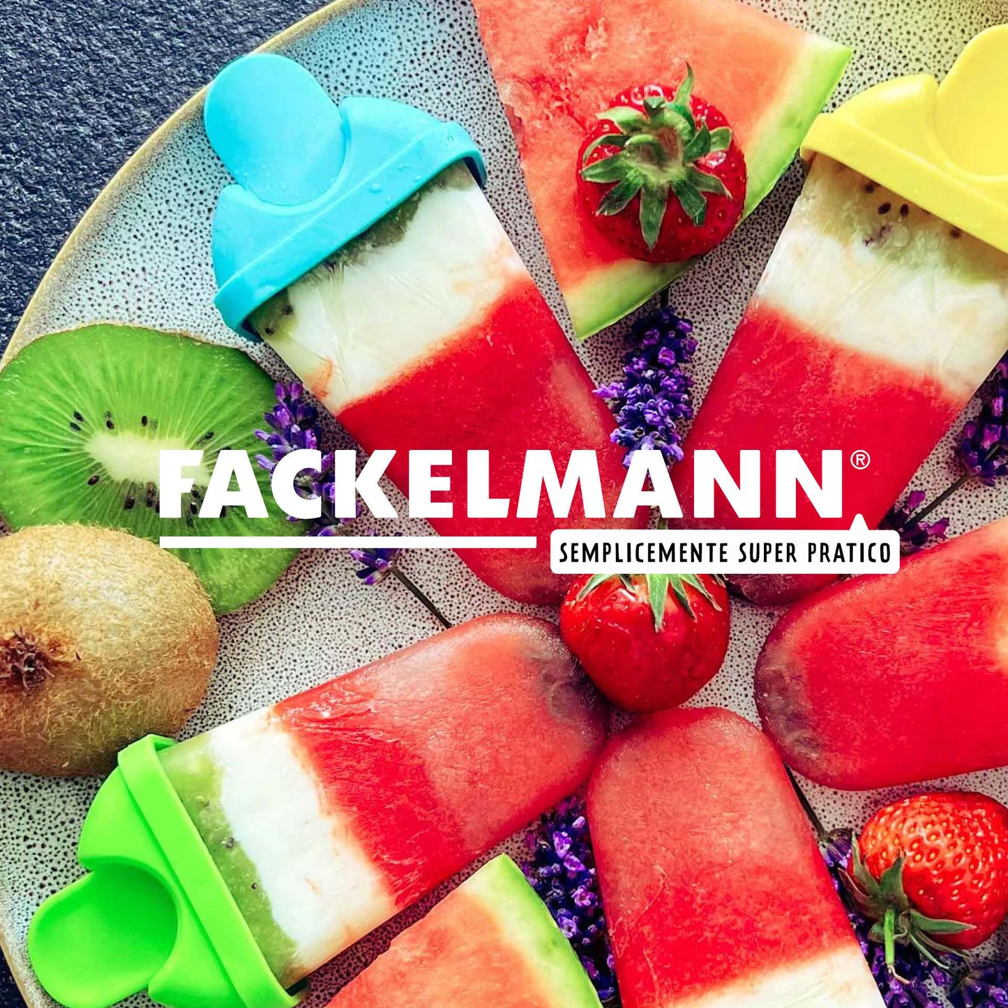 Forma ghiaccioli grandi in plastica, vari colori 5pz