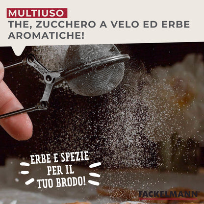 Infusore Ø4cm piccolo a molla, acciaio inossidabile