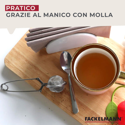 Infusore Ø8cm grande a molla, acciaio inossidabile