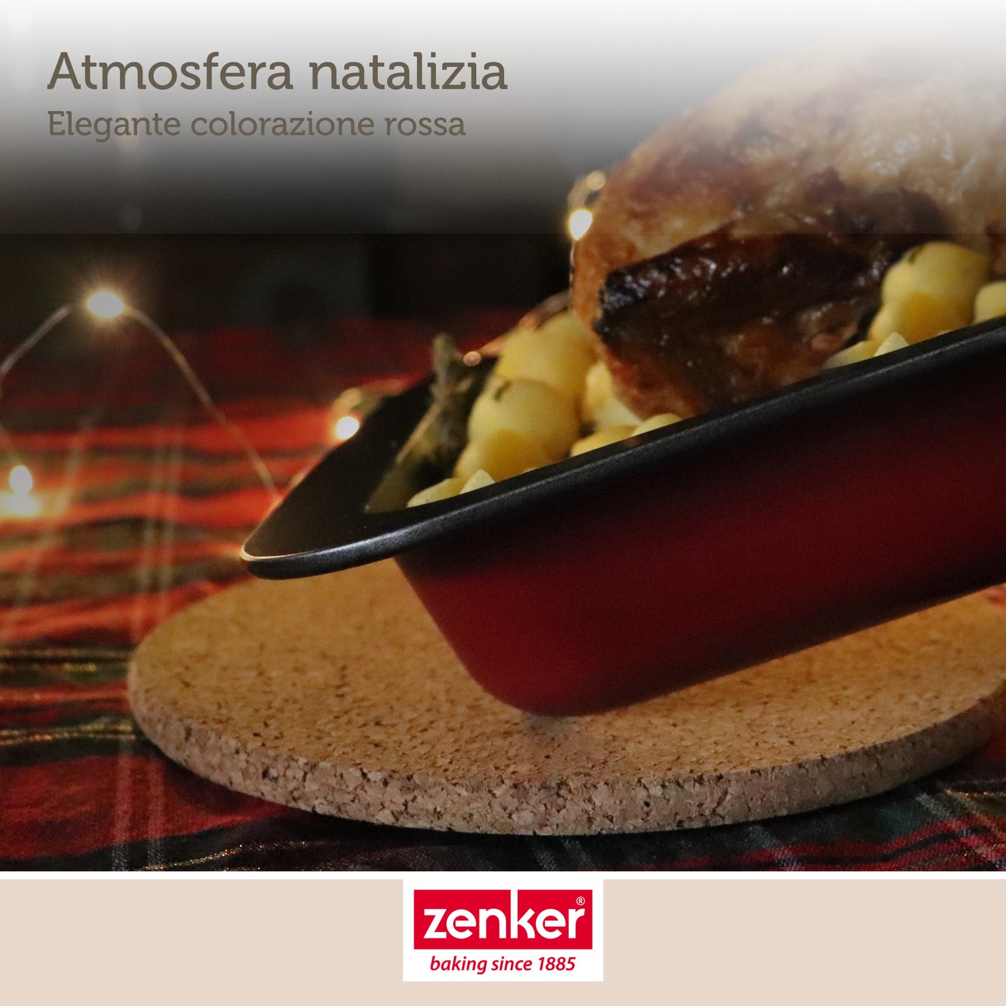 Lasagnera, Linea Merry Christmas, dimensioni 36,5 x 27 x 5 cm