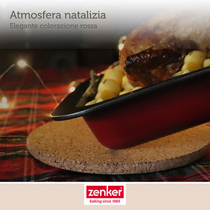 Lasagnera, Linea Merry Christmas, dimensioni 36,5 x 27 x 5 cm