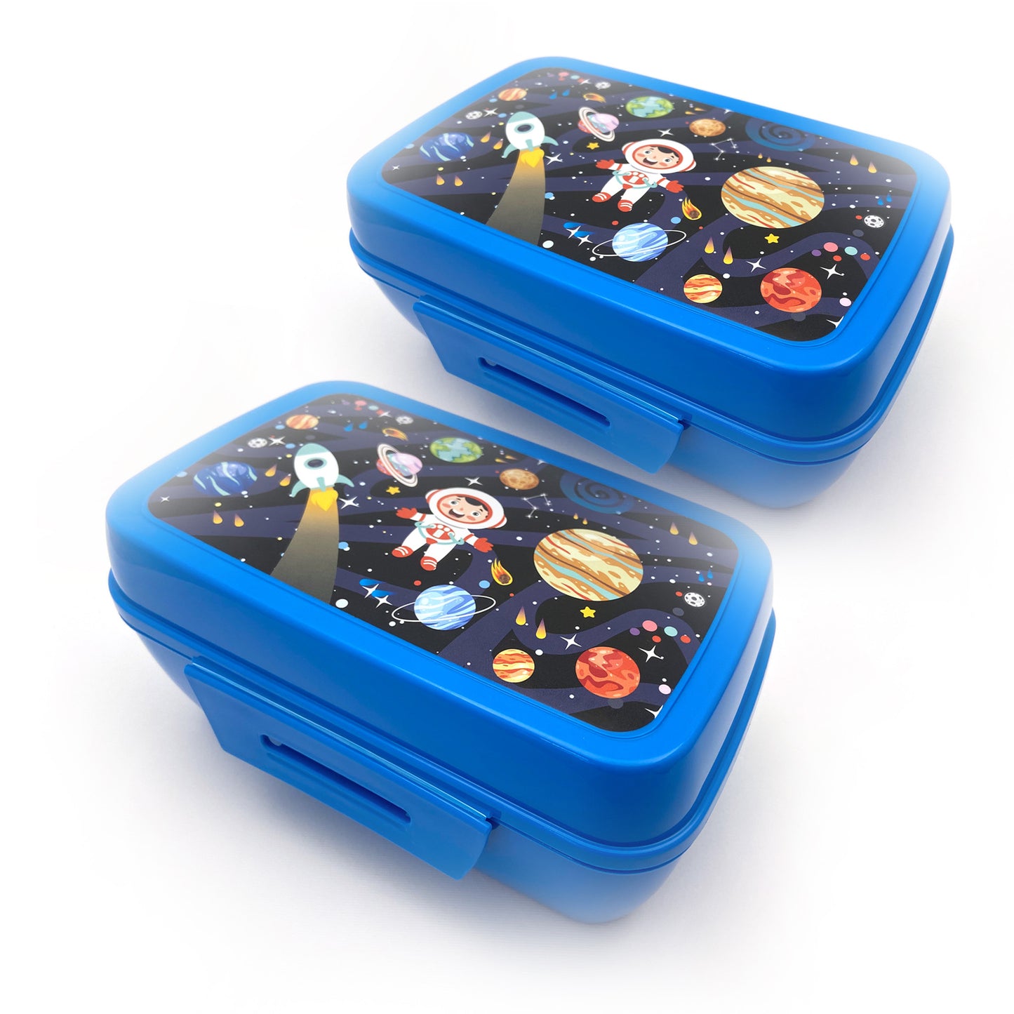 Set da 2 lunch box, design astronauta, 20 x 13 x 8,5 cm
