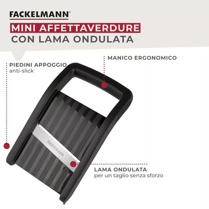 Affetta verdure mandolina compatta con lama ondulata scanalata
