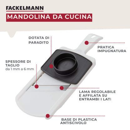 Affetta verdure mandolina regolabile ad una lama con paradito