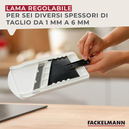 Affetta verdure mandolina regolabile ad una lama con paradito