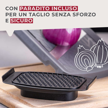 Affetta verdure Mandolina, regolabile, con para dito