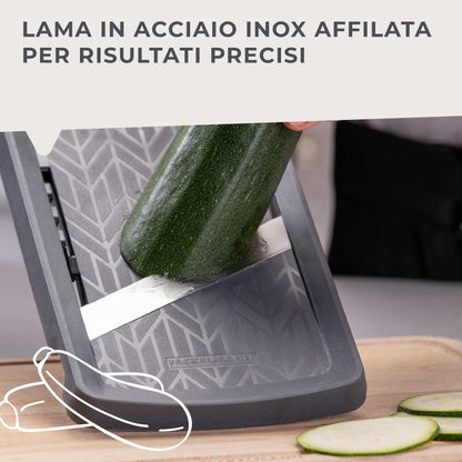 Affetta verdure Mandolina, regolabile, con para dito