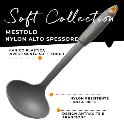 Mestolo da cucina in nylon, Linea Soft Collection, Fackelmann
