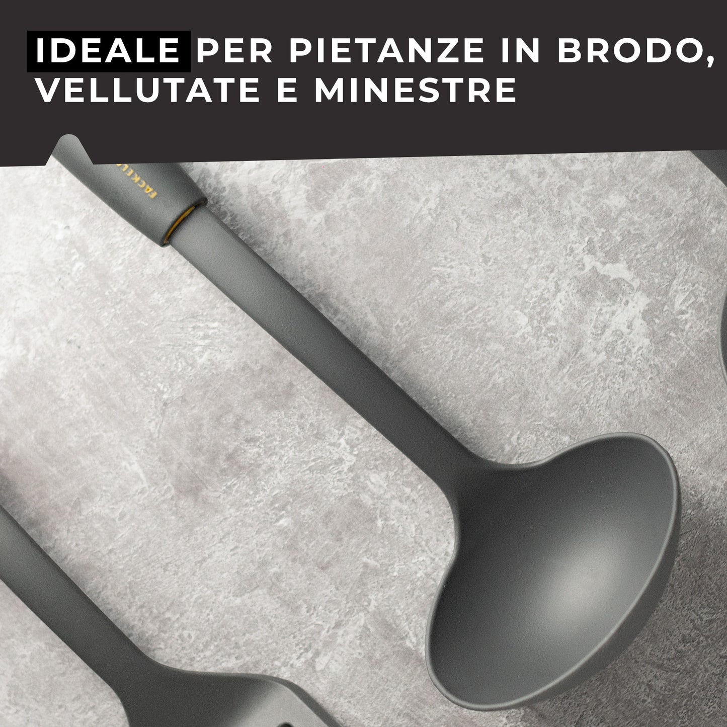 Mestolo da cucina in nylon, Linea Soft Collection, Fackelmann