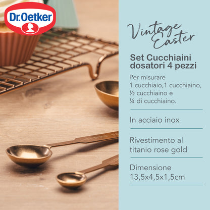 Cucchiai dosatori, 4 pezzi, Linea Vintage