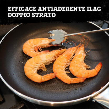 Padella da 24 cm, fondo a nido d'ape antiaderente