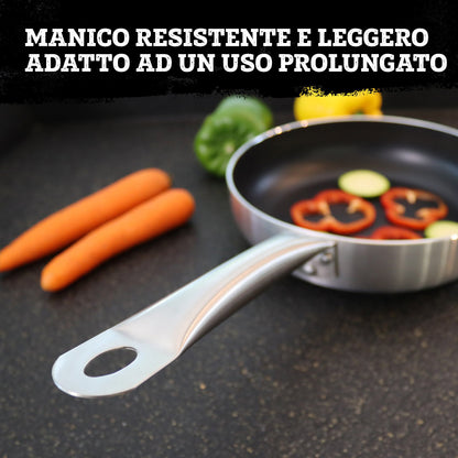 Padella alta da 24 cm, fondo a nido d'ape antiaderente