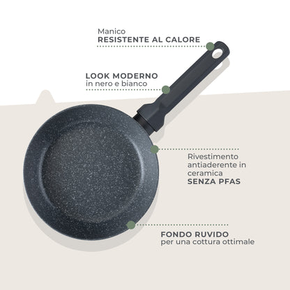 Padella Balance Ø 20 cm - Alluminio riciclato, rivestimento antiaderente in ceramica, senza PFAS - Adatta all'induzione