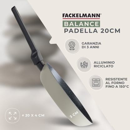 Padella Balance Ø 20 cm - Alluminio riciclato, rivestimento antiaderente in ceramica, senza PFAS - Adatta all'induzione