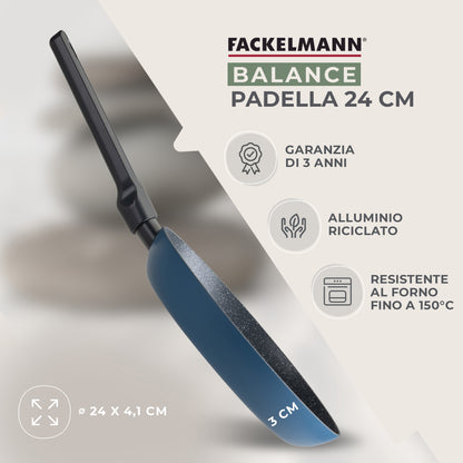 Padella Balance Ø 24 cm - Alluminio riciclato, rivestimento antiaderente in ceramica, senza PFAS - Adatta all'induzione