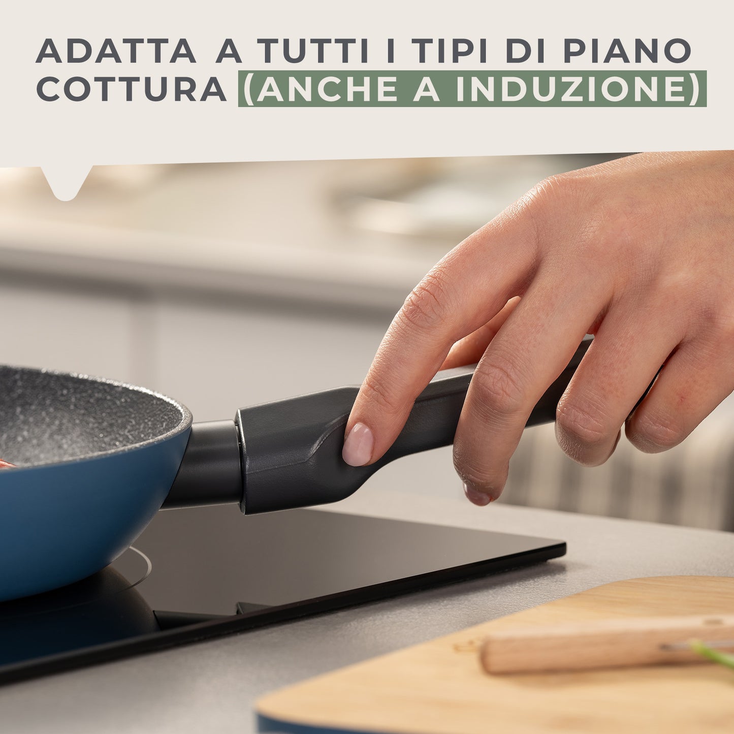 Padella Balance Ø 24 cm - Alluminio riciclato, rivestimento antiaderente in ceramica, senza PFAS - Adatta all'induzione