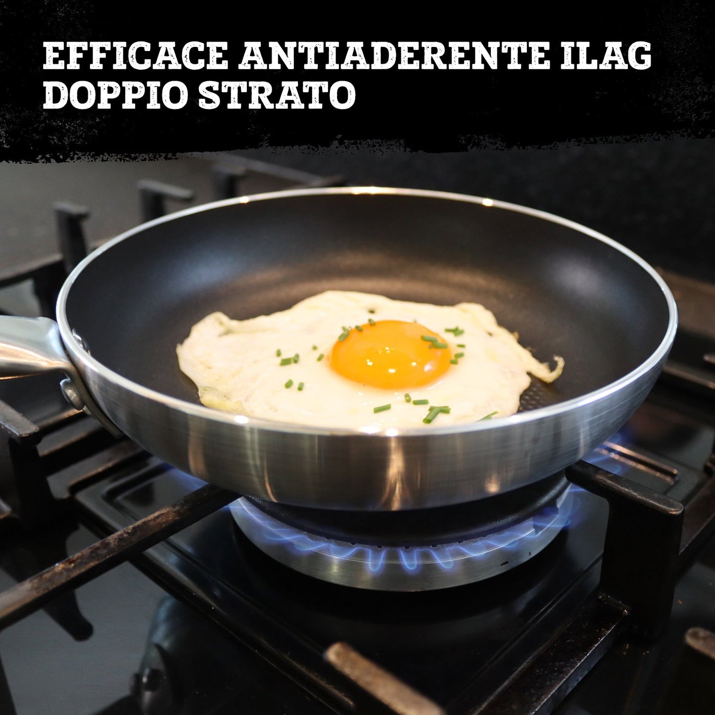 Padella alta da 20 cm, fondo a nido d'ape antiaderente