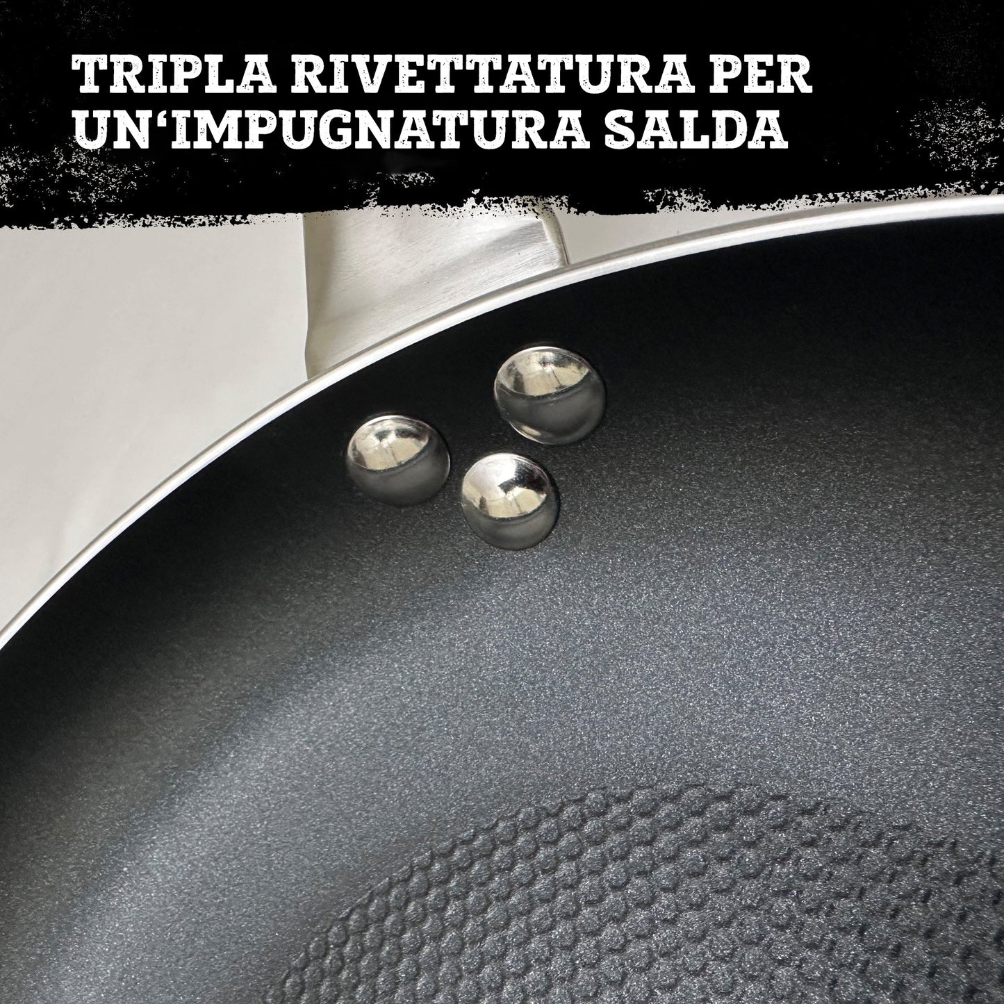 Padella da 28 cm, fondo a nido d'ape antiaderente