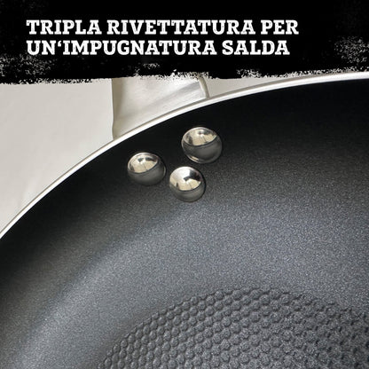 Padella da 28 cm, fondo a nido d'ape antiaderente