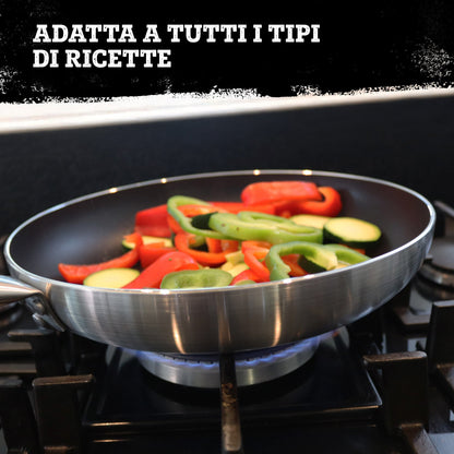 Padella da 30 cm, fondo a nido d'ape antiaderente