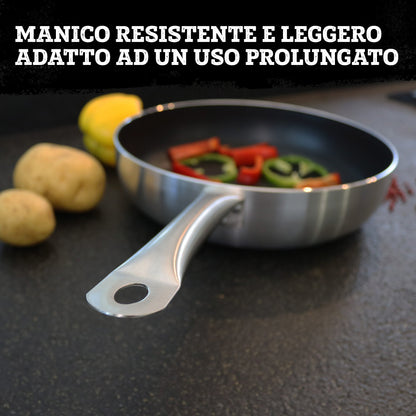 Padella alta da 30 cm, fondo a nido d'ape antiaderente