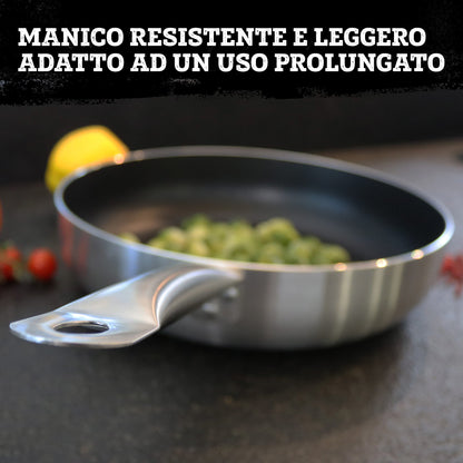 Padella alta da 32 cm, fondo a nido d'ape antiaderente