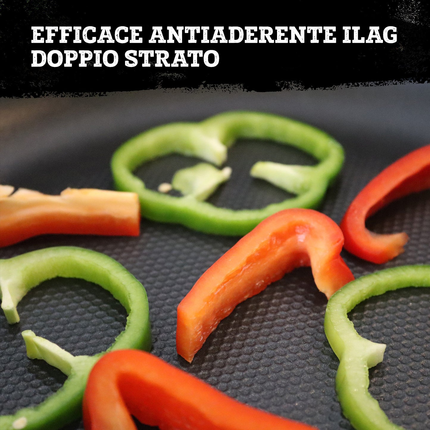 Padella alta da 32 cm, fondo a nido d'ape antiaderente