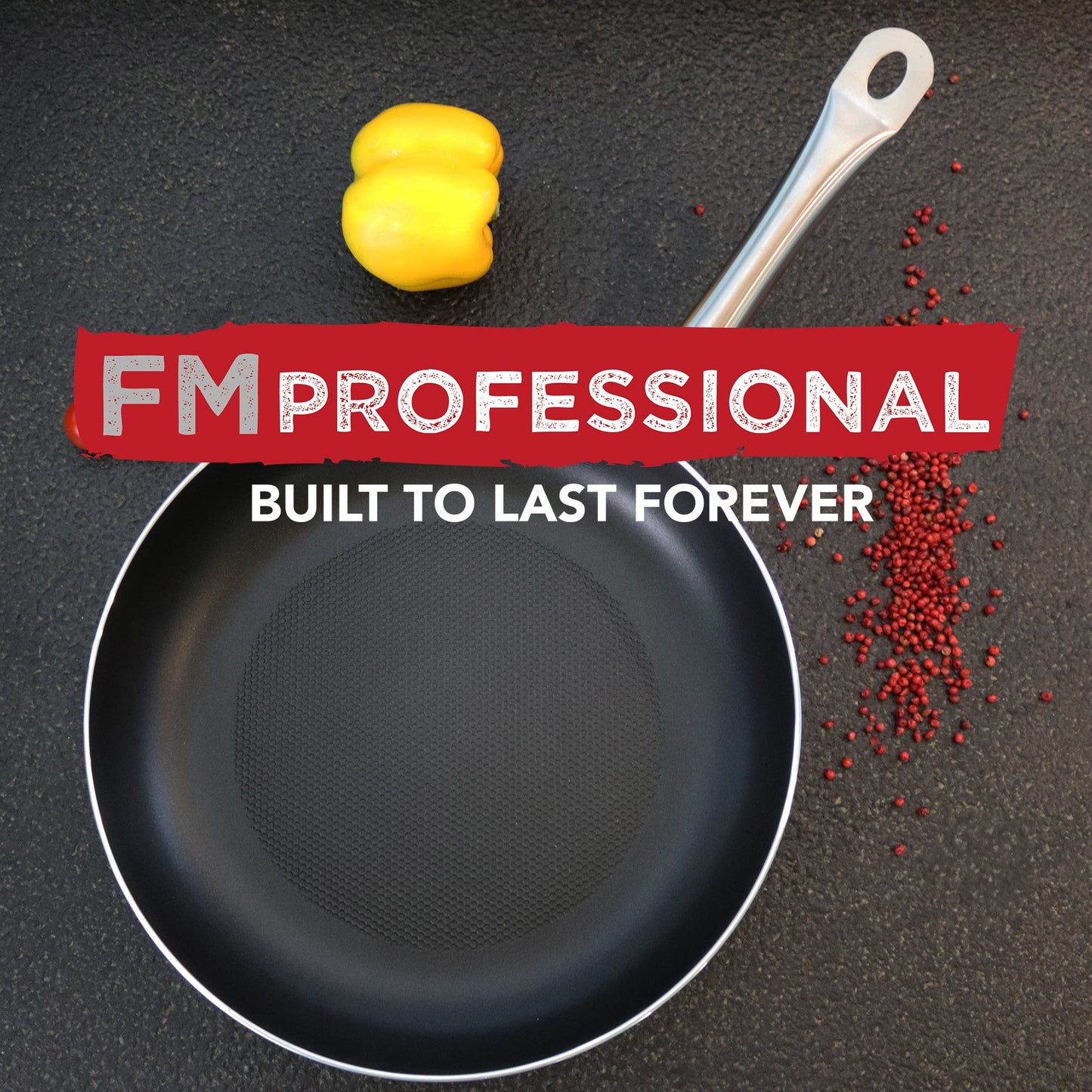 Padella alta da 32 cm, fondo a nido d'ape antiaderente