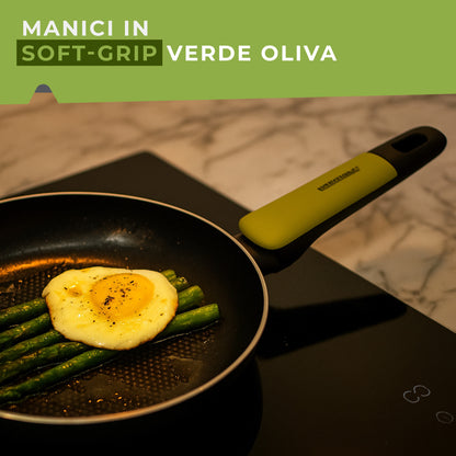 Padella in alluminio antiaderente, da 20 cm, Linea Oliva