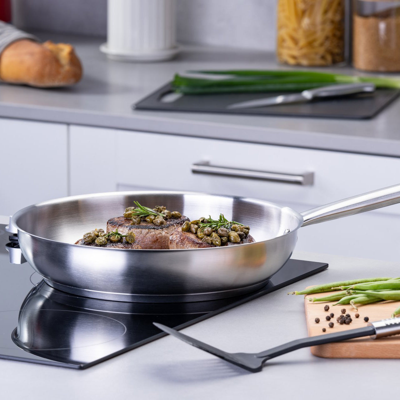 Padella Trimetallo Professionale Ø28 cm, Linea Oval