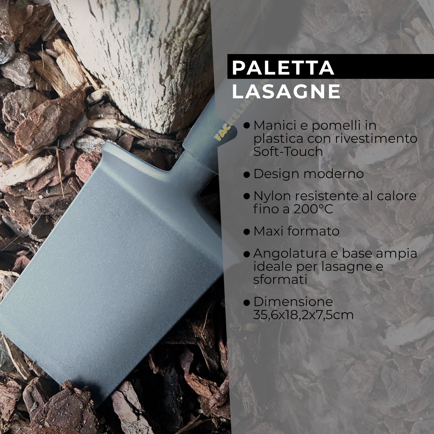 Paletta lasagne in nylon, Linea Soft Collection, Fackelmann