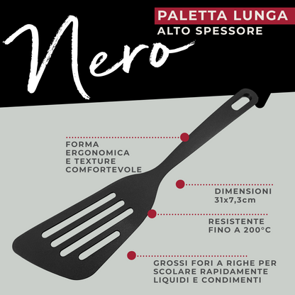 Paletta forata lunga, Linea Nero