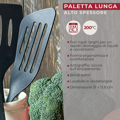 Paletta forata lunga, Linea Nero