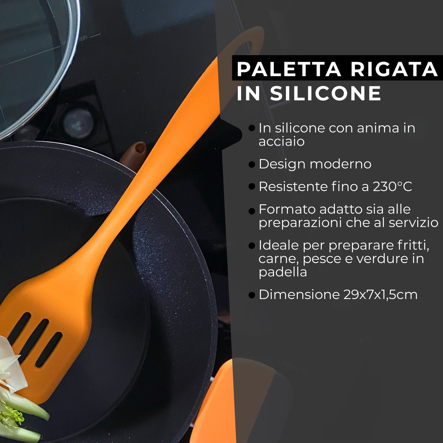 Paletta fritti forata in silicone, Linea Soft Collection, Fackelmann
