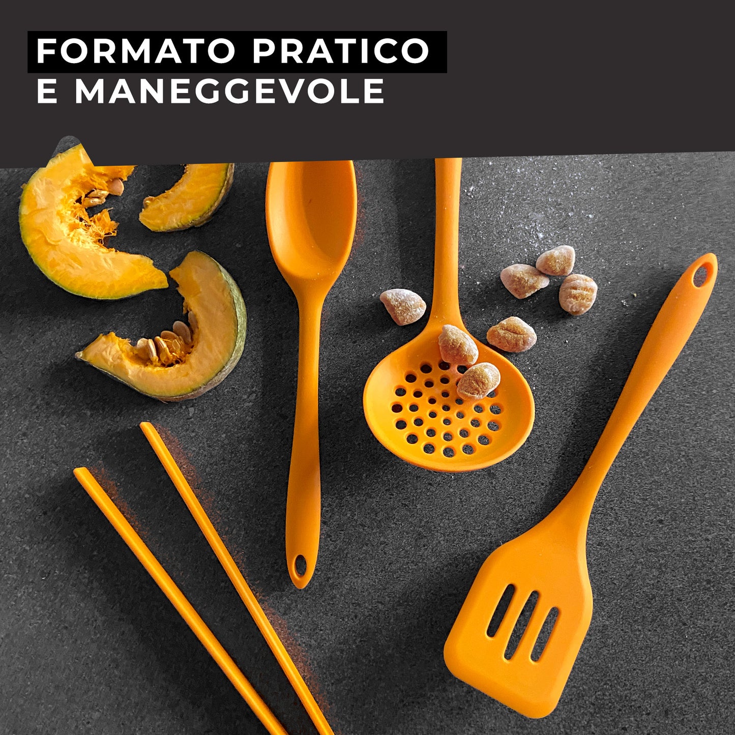 Paletta fritti forata in silicone, Linea Soft Collection, Fackelmann