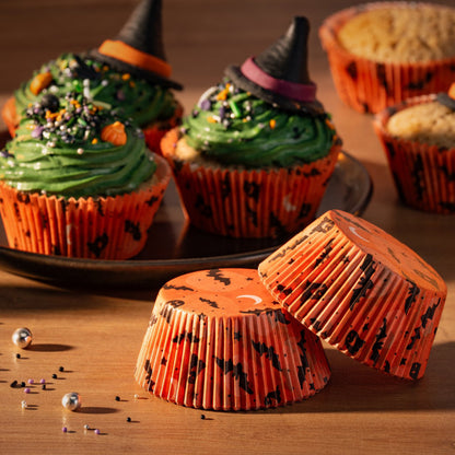 Set 50 Pirottini in Carta Halloween, per Cupcake e Muffin, Ø7x3 cm, Zenker