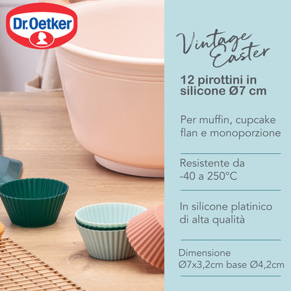 Pirottini in silicone, set 12 pezzi, Linea Vintage