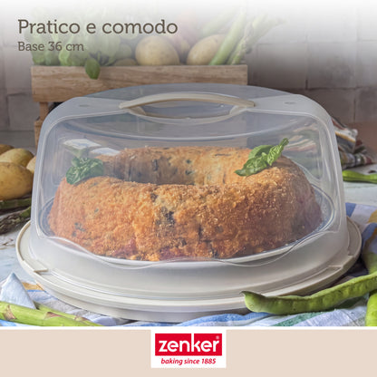 Porta Torta rotondo in plastica, diametro 34 cm