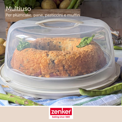 Porta Torta rotondo in plastica, diametro 34 cm