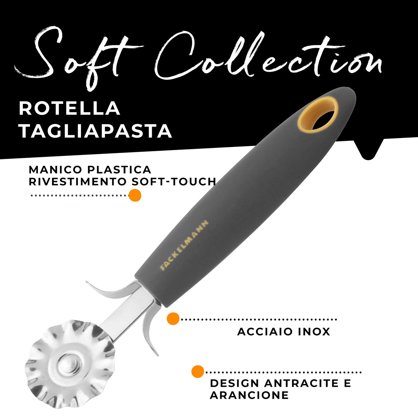 Rotella tagliapasta 21cm, Linea Soft Collection
