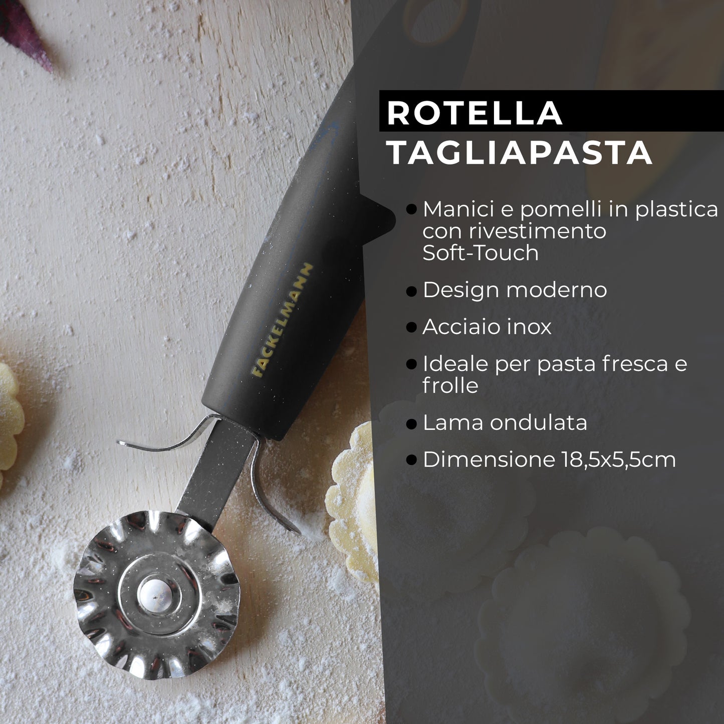 Rotella tagliapasta 21cm, Linea Soft Collection