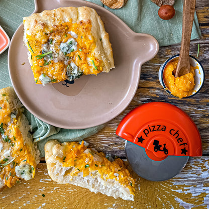 Rotella tagliapizza in acciaio, impugnatura plastica