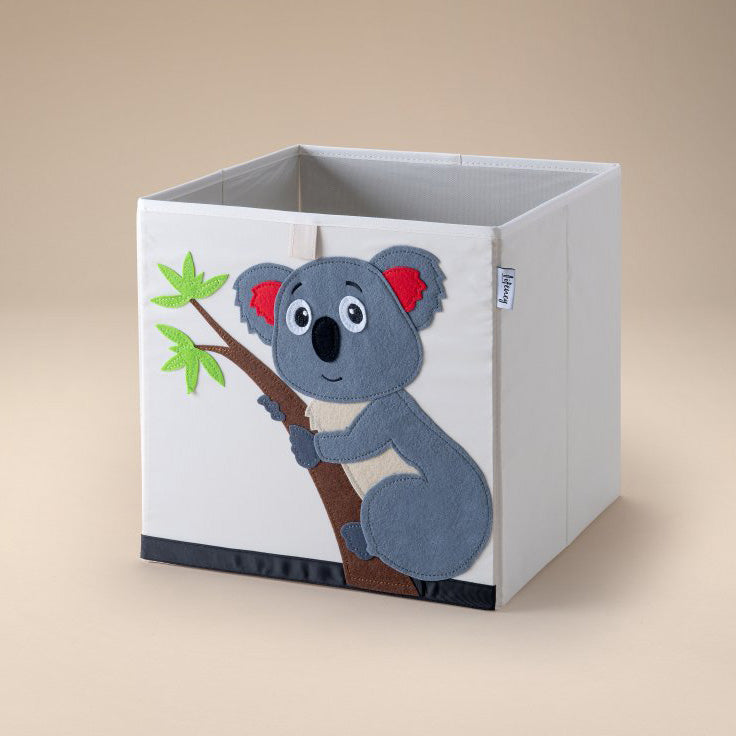 Scatola portaoggetti giocattoli, design Koala, 33x33x33 cm