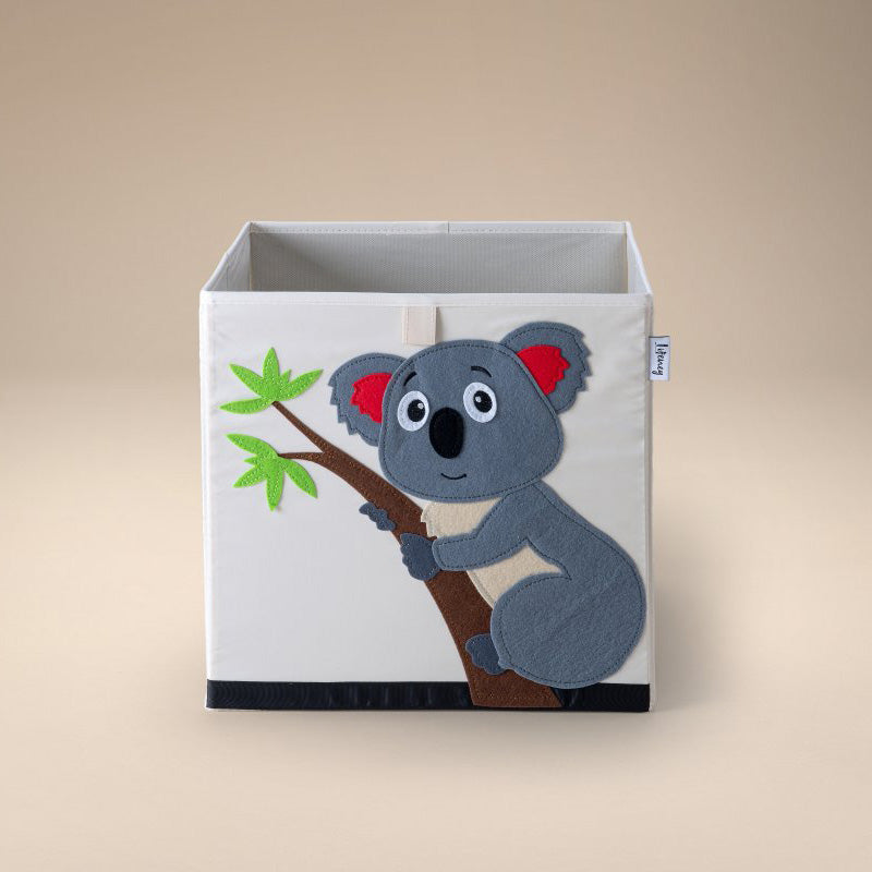 Scatola portaoggetti giocattoli, design Koala, 33x33x33 cm