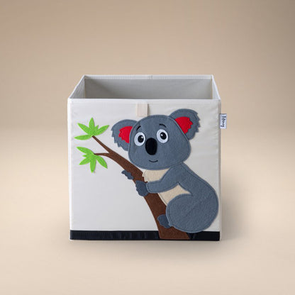 Scatola portaoggetti giocattoli, design Koala, 33x33x33 cm