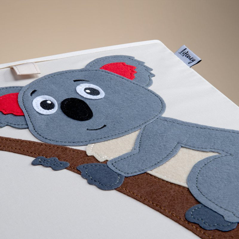 Scatola portaoggetti giocattoli, design Koala, 33x33x33 cm